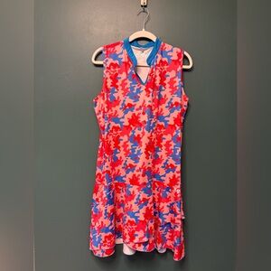 Kandy Golf Bold Multicolor Tiered Camo Tank Dress Tennis Prep size XXL